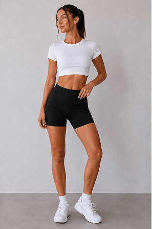 High-Waisted Performance Shorts